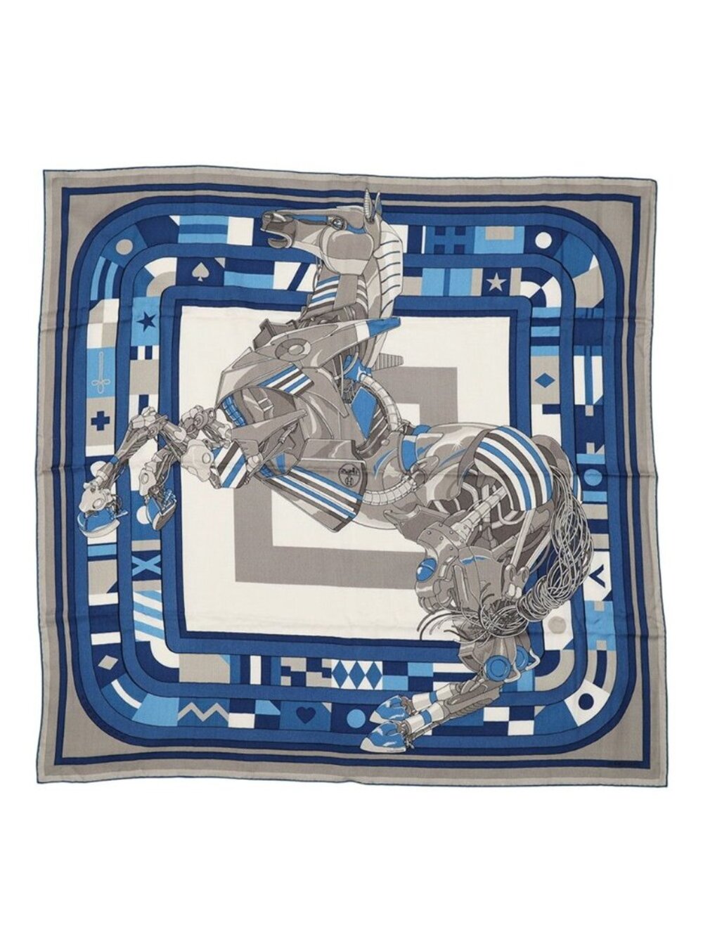 Hermes Scarf Carre H 100 Robo Cover le Robocabar Cashmere Silk